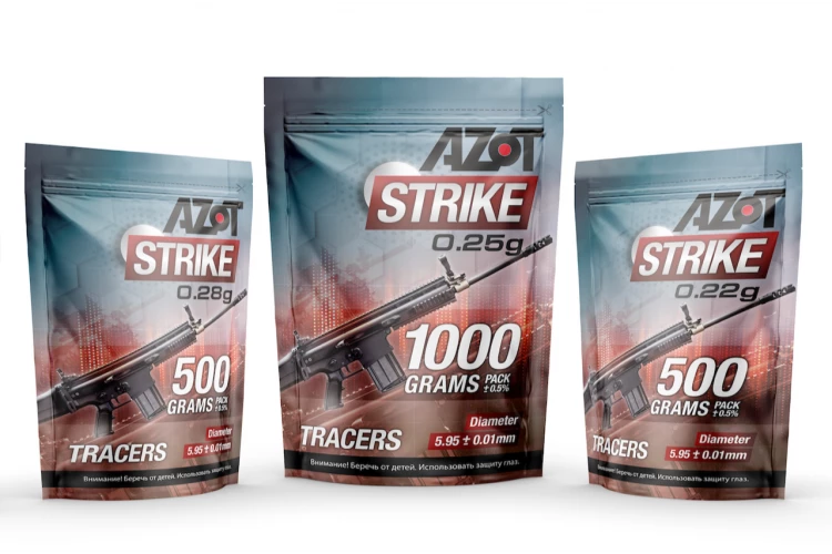 Шары для страйкбола Azot Strike Tracers 0.30 g 0.5 kg